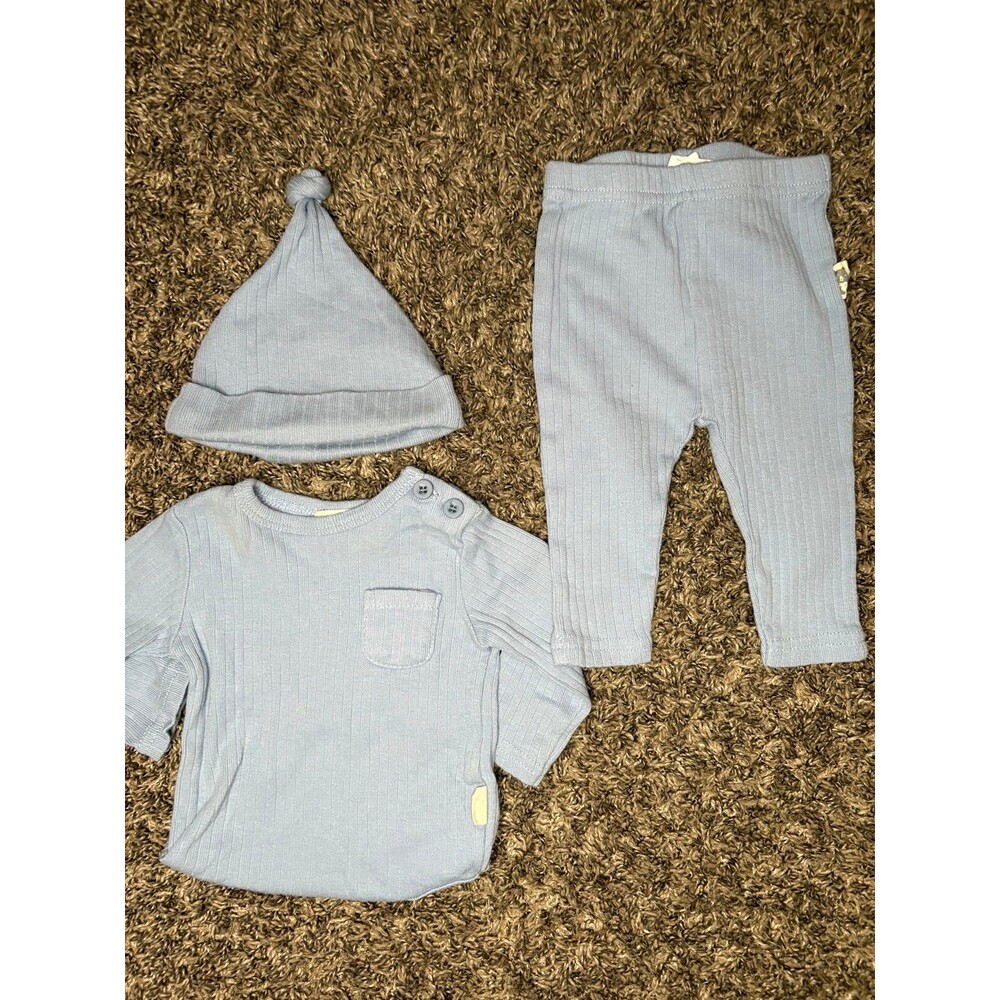 Rabbit+Bear 3 Piece Pants Set, Hat Included, Size 0-3 M, Rabbit and Bear